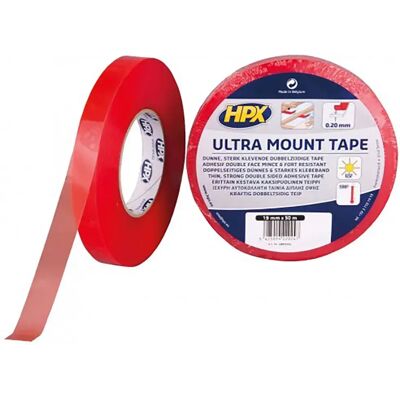 Hpx Ruban Adhésif Double Face Transparent Ultra Mount 19 Mm X 50 M Transparent One Size - Publicité Hpx Ruban Adhésif Double Face Transparent Ultra Mount 19 Mm X 50 M Transparent One Size - Publicité