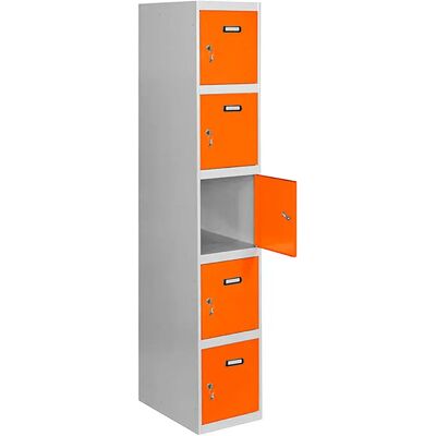Armoire métallique SimonRack - 5 portes, démontée, gris/orange - 1800x400x500mm - Publicité Armoire métallique SimonRack - 5 portes, démontée, gris/orange - 1800x400x500mm - Publicité