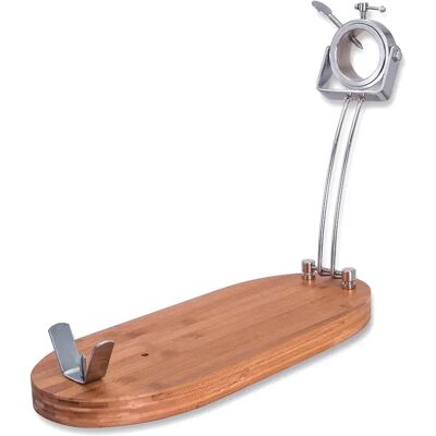 3 Claveles Support à Jambon Pliable Avec Tête Rotative Et Base En Bois Brown / Silver 47 x 18.5 x 37 cm - Publicité 3 Claveles Support à Jambon Pliable Avec Tête Rotative Et Base En Bois Brown / Silver 47 x 18.5 x 37 cm - Publicité