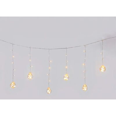 Aigostar Guirlande Lumineuse Balls Curtain L3xw0.6m Warm Light120 Led Transparent One Size - Publicité Aigostar Guirlande Lumineuse Balls Curtain L3xw0.6m Warm Light120 Led Transparent One Size - Publicité