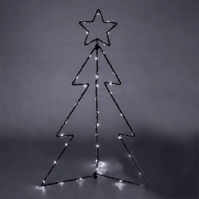 Aigostar Lampe Led Christmas Tree 3d 5m + 60cm 63 Led Cold White Low Voltage Black 60 cm - Publicité Aigostar Lampe Led Christmas Tree 3d 5m + 60cm 63 Led Cold White Low Voltage Black 60 cm - Publicité