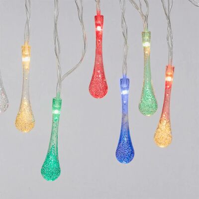 Aigostar Guirlande Lumineuse Raindrop Shape Rgby 3xaa Battery Ip44 Indoor & Outdoor 10m Transparent 7.6 cm - Publicité Aigostar Guirlande Lumineuse Raindrop Shape Rgby 3xaa Battery Ip44 Indoor & Outdoor 10m Transparent 7.6 cm - Publicité