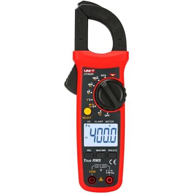 Multimètre pince Uni-T UT202R - 400A AC, 600V DC/AC, Temp - Publicité Multimètre pince Uni-T UT202R - 400A AC, 600V DC/AC, Temp - Publicité