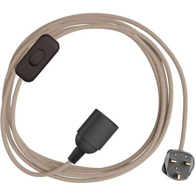 Creative Cables Douille Avec Cordon Snakebis Shade Ready E27 Bark 3 m - Publicité Creative Cables Douille Avec Cordon Snakebis Shade Ready E27 Bark 3 m - Publicité