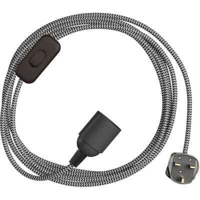 Creative Cables Douille Avec Cordon Snakebis Shade Ready E27 Black / White 1.8 m - Publicité Creative Cables Douille Avec Cordon Snakebis Shade Ready E27 Black / White 1.8 m - Publicité