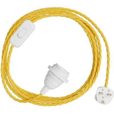 Creative Cables Douille Avec Cordon Snakebis Twisted Shade Ready E27 Yellow 3 m - Publicité Creative Cables Douille Avec Cordon Snakebis Twisted Shade Ready E27 Yellow 3 m - Publicité