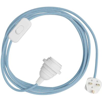 Creative Cables Douille Avec Cordon Snakebis Zig-zag Shade Ready E27 Blue / White 1.8 m - Publicité Creative Cables Douille Avec Cordon Snakebis Zig-zag Shade Ready E27 Blue / White 1.8 m - Publicité