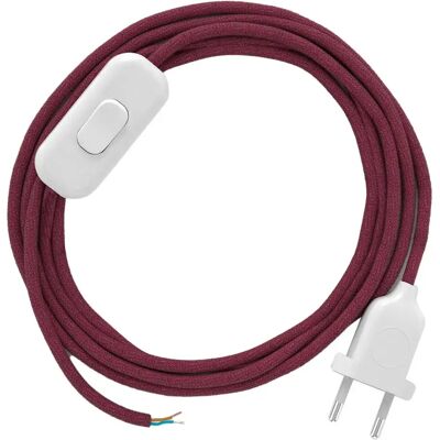 Creative Cables Câble De Lampe Rc32 1.8m Red Violet / White One Size - Publicité Creative Cables Câble De Lampe Rc32 1.8m Red Violet / White One Size - Publicité