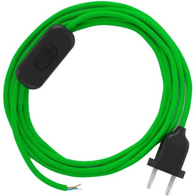 Creative Cables Câble De Lampe Rm18 1.8m Lime Green / Black One Size - Publicité Creative Cables Câble De Lampe Rm18 1.8m Lime Green / Black One Size - Publicité