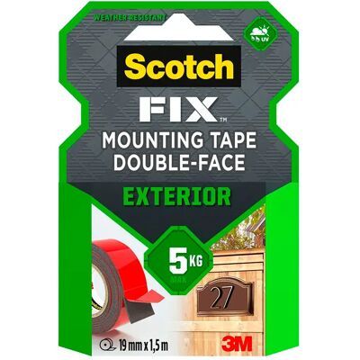 Scotch Ruban Adhésif Double Face Exterior Max 5kg 19 Mm X 1.5 M Red One Size - Publicité Scotch Ruban Adhésif Double Face Exterior Max 5kg 19 Mm X 1.5 M Red One Size - Publicité