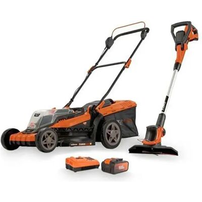 Kit Tondeuse et Taille-haie sans fil PowerPlus - 40V 42cm +2 Batteries - Publicité Kit Tondeuse et Taille-haie sans fil PowerPlus - 40V 42cm +2 Batteries - Publicité