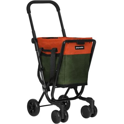 Playmarket Chariot De Courses New Easy Go Premium Olive / Orange One Size - Publicité Playmarket Chariot De Courses New Easy Go Premium Olive / Orange One Size - Publicité