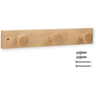Porte-manteau en Bois Inofix - 3 Crochets - 6x36x6cm - Porte Manteaux Murale - Publicité Porte-manteau en Bois Inofix - 3 Crochets - 6x36x6cm - Porte Manteaux Murale - Publicité