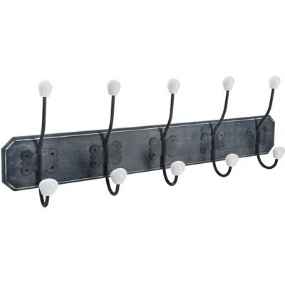 Five Simply Smart Cintre En Bois 5 Cintres 60x20 Black / White One Size - Publicité Five Simply Smart Cintre En Bois 5 Cintres 60x20 Black / White One Size - Publicité