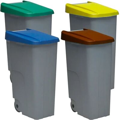 Denox Poubelle De Recyclage Pack Closed 110l 4 Unités Multicolor One Size - Publicité Denox Poubelle De Recyclage Pack Closed 110l 4 Unités Multicolor One Size - Publicité
