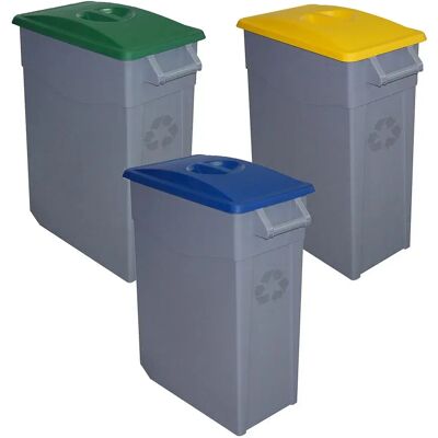 Denox Poubelle De Recyclage Zeus Pack Closed 65l 3 Unités Multicolor One Size - Publicité Denox Poubelle De Recyclage Zeus Pack Closed 65l 3 Unités Multicolor One Size - Publicité