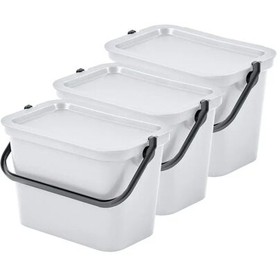 WELLHOME Modèle - Ensemble de 3 poubelles empilables 5L - Publicité WELLHOME Modèle - Ensemble de 3 poubelles empilables 5L - Publicité