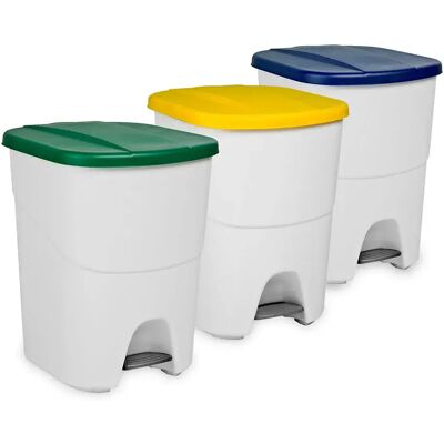 Denox Poubelle 40l 3 Unités Green / Yellow / Blue One Size - Publicité Denox Poubelle 40l 3 Unités Green / Yellow / Blue One Size - Publicité
