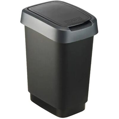 Rotho Poubelle Twist 25l Silver One Size - Publicité Rotho Poubelle Twist 25l Silver One Size - Publicité