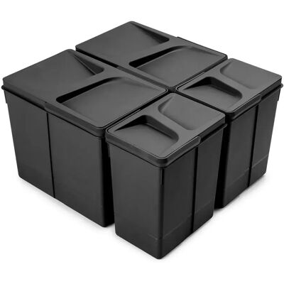 Emuca Poubelle 8198517 2x7l Black One Size - Publicité Emuca Poubelle 8198517 2x7l Black One Size - Publicité
