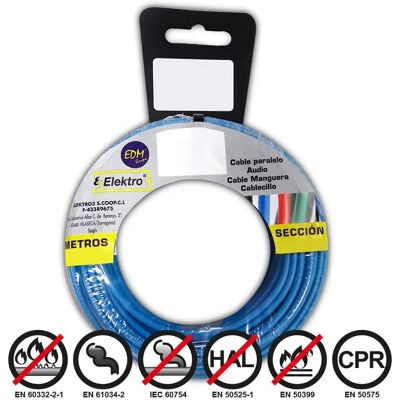 Edm Rouleau De Câble Flexible 4 Mm 50 M Blue One Size - Publicité Edm Rouleau De Câble Flexible 4 Mm 50 M Blue One Size - Publicité