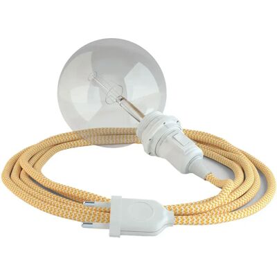 Creative Cables Lampe Suspendue Pour Abat-jour Rz10 Zigzag 5 M Yellow / White One Size - Publicité Creative Cables Lampe Suspendue Pour Abat-jour Rz10 Zigzag 5 M Yellow / White One Size - Publicité