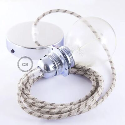 Creative Cables Lampe Suspendue Pendel Pour Abat-jour Rd53 Stripes 1 M Tree Bark / Chrome Plated One Size - Publicité Creative Cables Lampe Suspendue Pendel Pour Abat-jour Rd53 Stripes 1 M Tree Bark / Chrome Plated One Size - Publicité