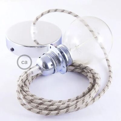 Creative Cables Lampe Suspendue Pendel Pour Abat-jour Rd53 Stripes 2 M Tree Bark / Chrome Plated One Size - Publicité Creative Cables Lampe Suspendue Pendel Pour Abat-jour Rd53 Stripes 2 M Tree Bark / Chrome Plated One Size - Publicité