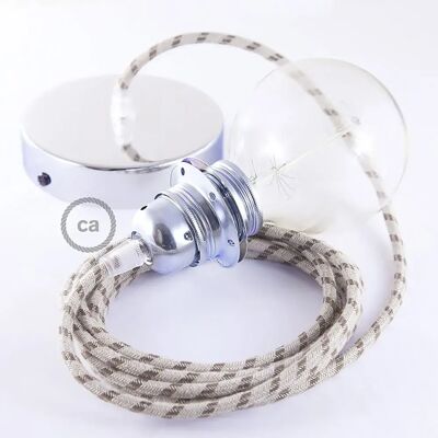 Creative Cables Lampe Suspendue Pendel Pour Abat-jour Rd53 Stripes Diy 2 M Tree Bark / Chrome Plated One Size - Publicité Creative Cables Lampe Suspendue Pendel Pour Abat-jour Rd53 Stripes Diy 2 M Tree Bark / Chrome Plated One Size - Publicité