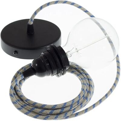 Creative Cables Lampe Suspendue Pendel Pour Abat-jour Rd55 Stripes 1 M Steward Blue / Black One Size - Publicité Creative Cables Lampe Suspendue Pendel Pour Abat-jour Rd55 Stripes 1 M Steward Blue / Black One Size - Publicité