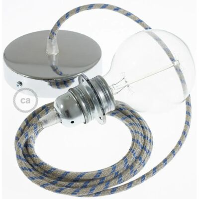 Creative Cables Lampe Suspendue Pendel Pour Abat-jour Rd55 Stripes Diy 1 M Steward Blue / Chrome Plated One Size - Publicité Creative Cables Lampe Suspendue Pendel Pour Abat-jour Rd55 Stripes Diy 1 M Steward Blue / Chrome Plated One Size - Publicité