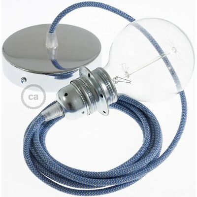 Creative Cables Lampe Suspendue Pendel Pour Abat-jour Rd75 Zigzag 1 M Steward Blue / Chrome Plated One Size - Publicité Creative Cables Lampe Suspendue Pendel Pour Abat-jour Rd75 Zigzag 1 M Steward Blue / Chrome Plated One Size - Publicité