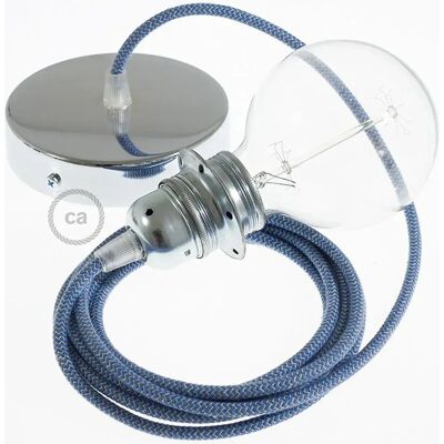 Creative Cables Lampe Suspendue Pendel Pour Abat-jour Rd75 Zigzag Diy 1 M Steward Blue / Chrome Plated One Size - Publicité Creative Cables Lampe Suspendue Pendel Pour Abat-jour Rd75 Zigzag Diy 1 M Steward Blue / Chrome Plated One Size - Publicité