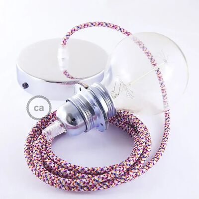 Creative Cables Lampe Suspendue Pendel Pour Abat-jour Rx00 Pixel 1 M Fuchsia / Chrome Plated One Size - Publicité Creative Cables Lampe Suspendue Pendel Pour Abat-jour Rx00 Pixel 1 M Fuchsia / Chrome Plated One Size - Publicité