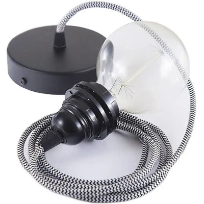Creative Cables Lampe Suspendue Pendel Pour Abat-jour Rz04 Zigzag 2 M Black One Size - Publicité Creative Cables Lampe Suspendue Pendel Pour Abat-jour Rz04 Zigzag 2 M Black One Size - Publicité