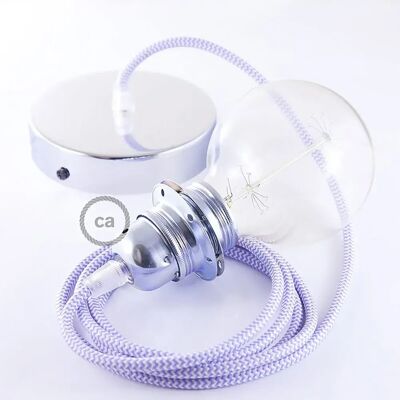 Creative Cables Lampe Suspendue Pendel Pour Abat-jour Rz07 Zigzag 1 M Lilac / Chrome Plated One Size - Publicité Creative Cables Lampe Suspendue Pendel Pour Abat-jour Rz07 Zigzag 1 M Lilac / Chrome Plated One Size - Publicité