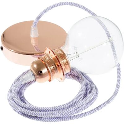 Creative Cables Lampe Suspendue Pendel Pour Abat-jour Rz07 Zigzag 1 M Lilac / Copper One Size - Publicité Creative Cables Lampe Suspendue Pendel Pour Abat-jour Rz07 Zigzag 1 M Lilac / Copper One Size - Publicité