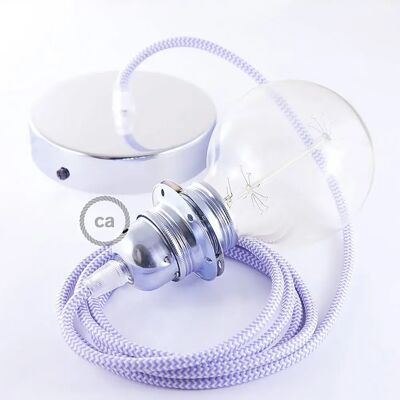 Creative Cables Lampe Suspendue Pendel Pour Abat-jour Rz07 Zigzag Diy 1 M Lilac / Chrome Plated One Size - Publicité Creative Cables Lampe Suspendue Pendel Pour Abat-jour Rz07 Zigzag Diy 1 M Lilac / Chrome Plated One Size - Publicité