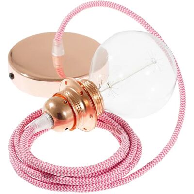Creative Cables Lampe Suspendue Pendel Pour Abat-jour Rz08 Zigzag 1 M Fuchsia / Copper One Size - Publicité Creative Cables Lampe Suspendue Pendel Pour Abat-jour Rz08 Zigzag 1 M Fuchsia / Copper One Size - Publicité