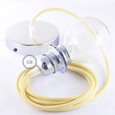 Creative Cables Lampe Suspendue Pendel Pour Abat-jour Rz10 Zigzag 1 M Yellow / Chrome Plated One Size - Publicité Creative Cables Lampe Suspendue Pendel Pour Abat-jour Rz10 Zigzag 1 M Yellow / Chrome Plated One Size - Publicité