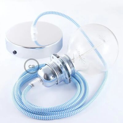 Creative Cables Lampe Suspendue Pendel Pour Abat-jour Rz11 Zigzag 2 M Turquoise / Chrome Plated One Size - Publicité Creative Cables Lampe Suspendue Pendel Pour Abat-jour Rz11 Zigzag 2 M Turquoise / Chrome Plated One Size - Publicité