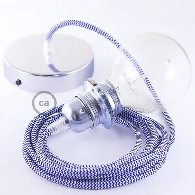 Creative Cables Lampe Suspendue Pendel Pour Abat-jour Rz12 Zigzag Diy 1 M Blue / Chrome Plated One Size - Publicité Creative Cables Lampe Suspendue Pendel Pour Abat-jour Rz12 Zigzag Diy 1 M Blue / Chrome Plated One Size - Publicité