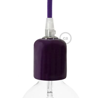 Creative Cables Kit Douille E27 En Céramique Violet One Size - Publicité Creative Cables Kit Douille E27 En Céramique Violet One Size - Publicité