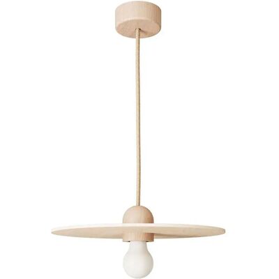 Creative Cables Suspension En Bois Avec Câble Textile Et Abat-jour Ufo Avec Bulb Neutral One Size - Publicité Creative Cables Suspension En Bois Avec Câble Textile Et Abat-jour Ufo Avec Bulb Neutral One Size - Publicité