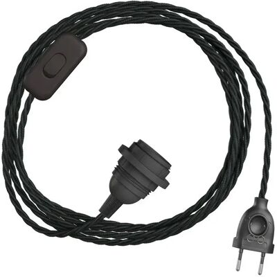 Creative Cables Abat-jour Snakebis Twisted E14-jeu De Câbles Avec Douille. Câble Tressé En Tissu Et Prise à Deux Broches 1.8 M Black Cotton One Size - Publicité Creative Cables Abat-jour Snakebis Twisted E14-jeu De Câbles Avec Douille. Câble Tressé En Tissu Et Prise à Deux Broches 1.8 M Black Cotton One Size - Publicité