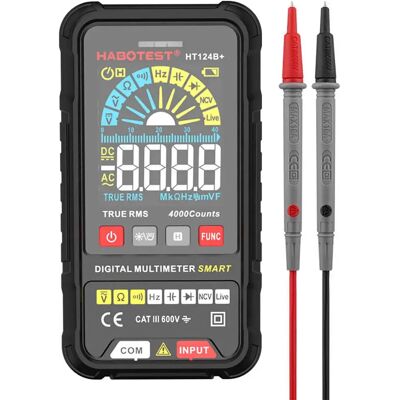 Habotest Multimètre Ht124b+ Black / Red One Size - Publicité Habotest Multimètre Ht124b+ Black / Red One Size - Publicité