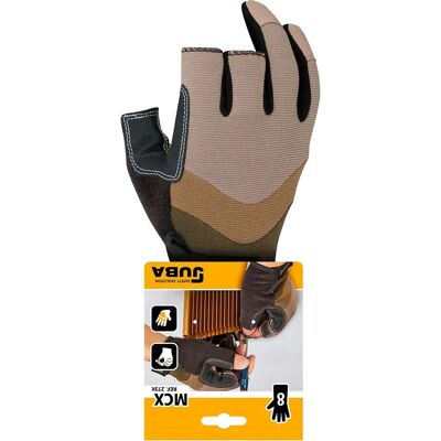Edm Gants De Travail Synthetic Skin/spandex Touch 3 Open Fingers Brown / Black 8 - Publicité Edm Gants De Travail Synthetic Skin/spandex Touch 3 Open Fingers Brown / Black 8 - Publicité