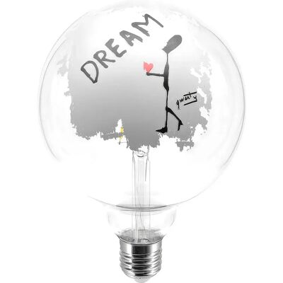 Creative Cables Ampoule Led Globe Tattoo Dream G125 4.5w 470lm E27 2700k Dim Clear / Silver One Size - Publicité Creative Cables Ampoule Led Globe Tattoo Dream G125 4.5w 470lm E27 2700k Dim Clear / Silver One Size - Publicité