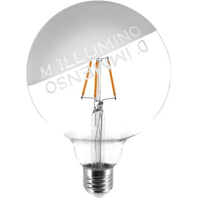 Creative Cables Ampoule Led Globe Tattoo M´illumino D´immenso G125 4.5w 470lm E27 2700k Dim Clear / Silver One Size - Publicité Creative Cables Ampoule Led Globe Tattoo M´illumino D´immenso G125 4.5w 470lm E27 2700k Dim Clear / Silver One Size - Publicité