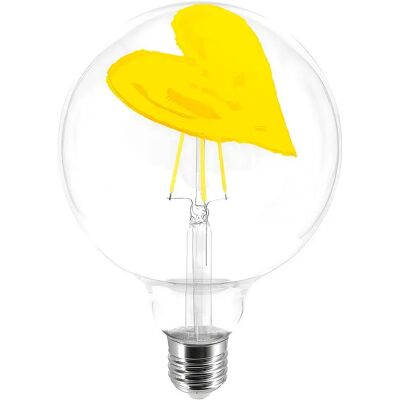 Creative Cables Ampoule Led Globe Tattoo Pop Heart G125 4.5w 470lm E27 2700k Dim Yellow One Size - Publicité Creative Cables Ampoule Led Globe Tattoo Pop Heart G125 4.5w 470lm E27 2700k Dim Yellow One Size - Publicité